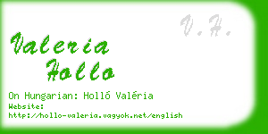 valeria hollo business card